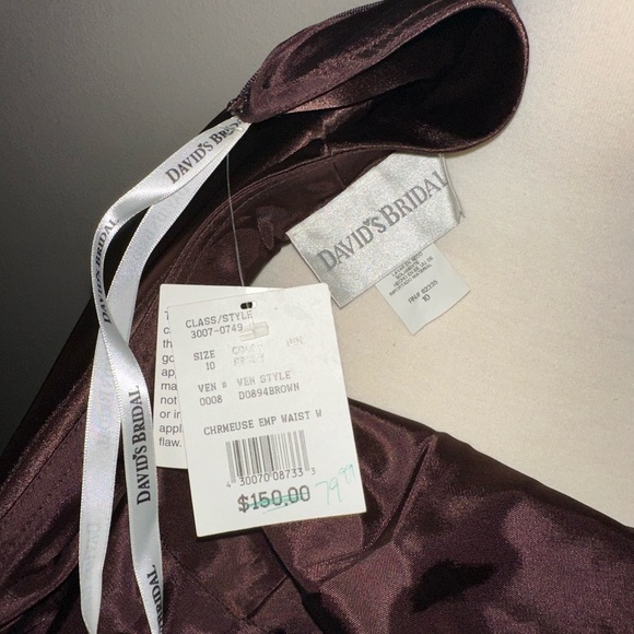 David’s Bridal Halter Bridesmaid Dress - Picture 3 of 7